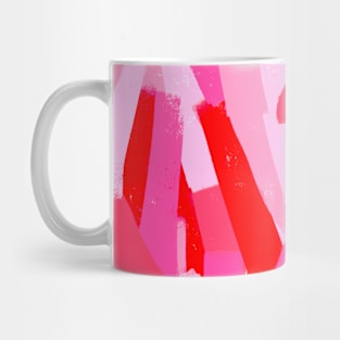Pink and Red Abstract Brush Strokes Mug
